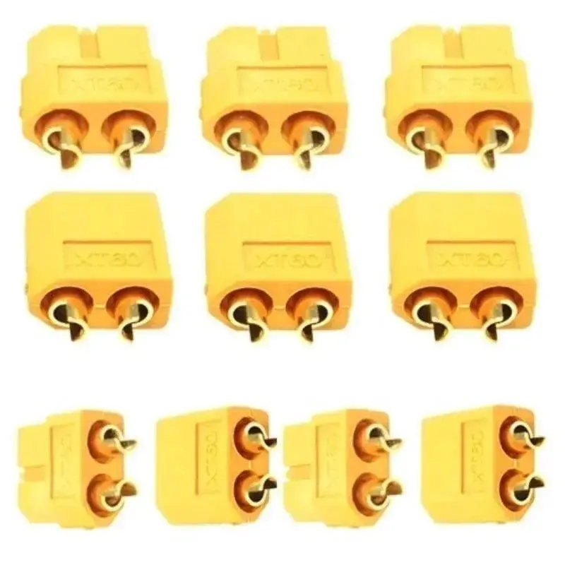 200 Pairs High Quality Yellow Xt60 Xt-60 Xt 60 Plug Male Female Connectors 1