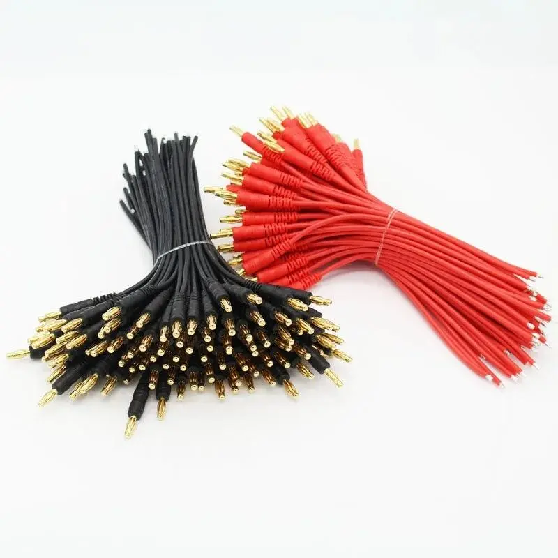 200 Pairs/Lot 4Mm  Banana Plug Cable Adapter 16Awg Soft Silicone Wire Switch Cable Connector 150Mm 1