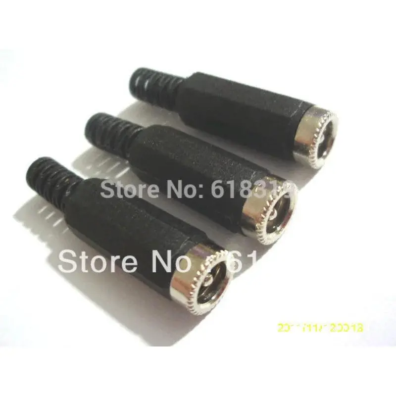 200 Pcs 5.5X2.1Mm Dc Power Cable Female Plug Connect Socket Dc Power Black 1
