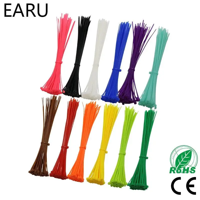 200Mm Self-Locking Nylon Cable Ties 8Inch 100Pcs Plastic Zip Tie 18 Lbs Black Wire Binding Wrap Straps Sgs Ul Certified Fastener 1