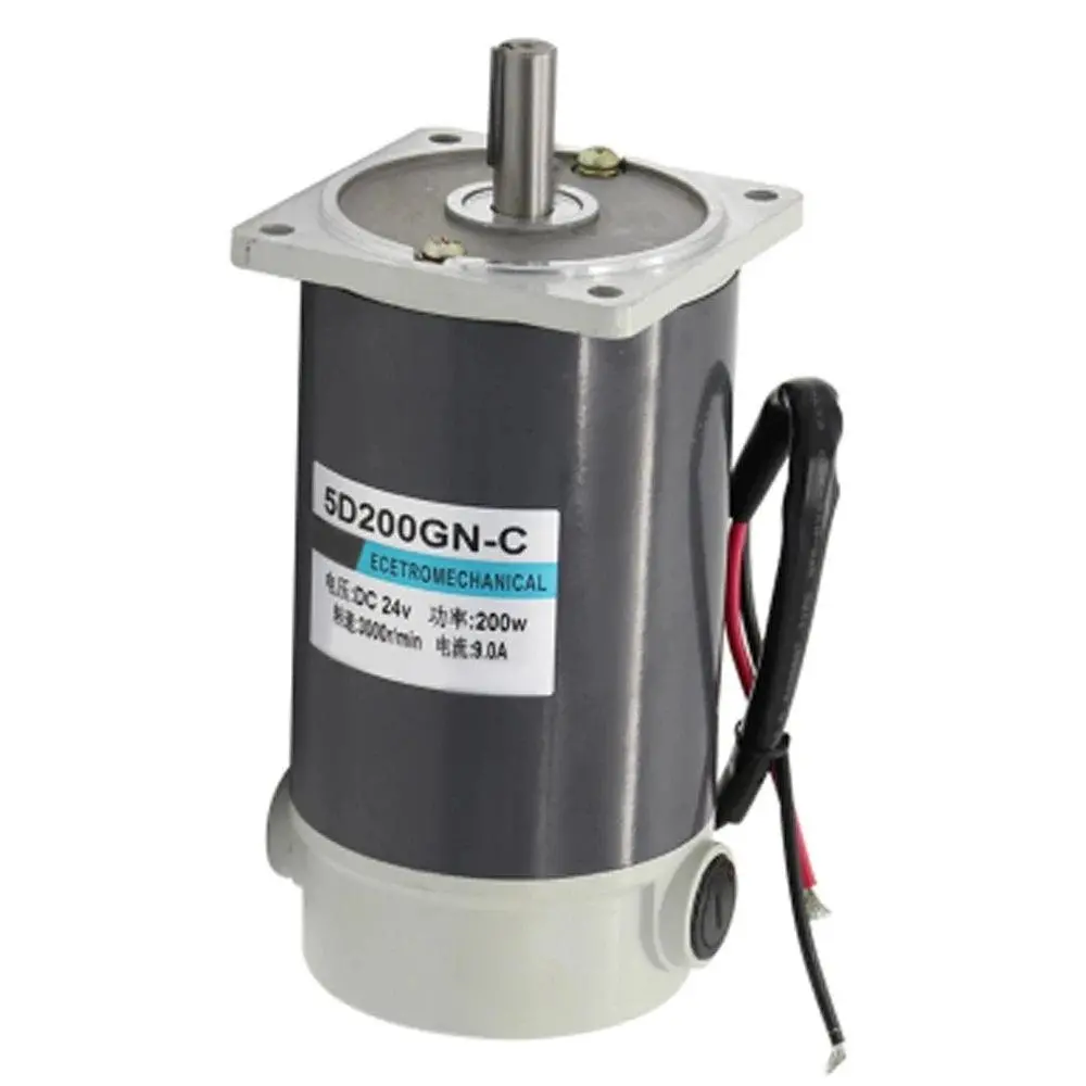 200W Dc Permanent Magnet Motor High Speed 12V 24V 1800Rpm 3000Rpm High Torque Forward Reverse Adjustable Motor Automated Control 1