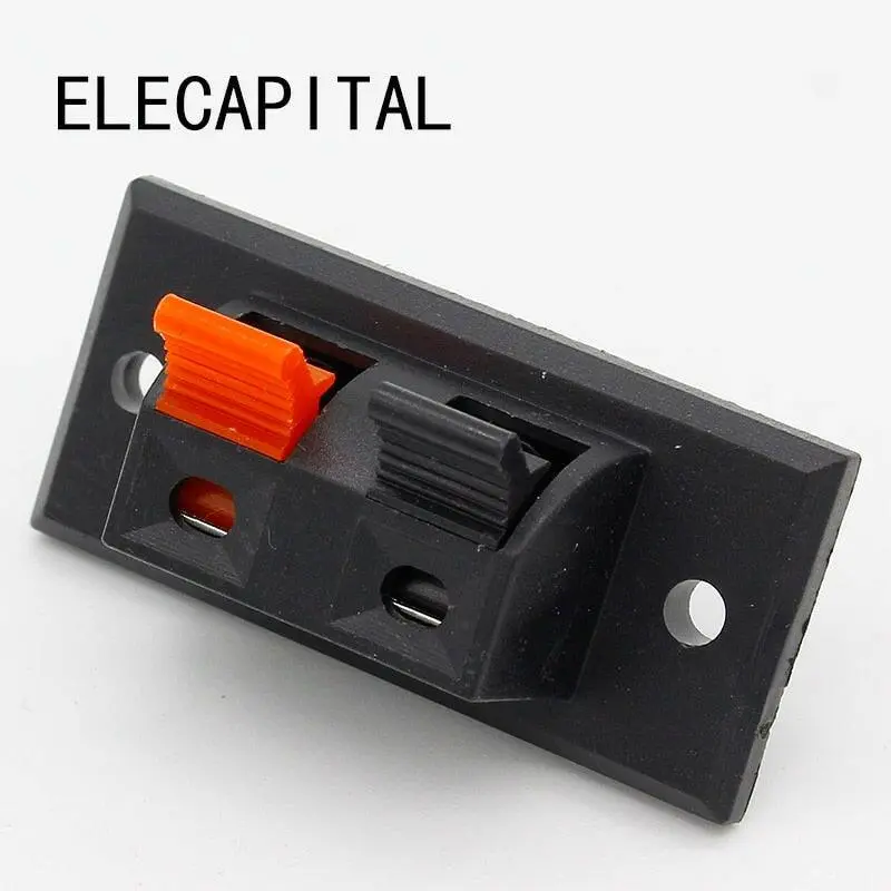 2017 Hot 5 Pcs 2 Positions Connector Terminal Push In Jack Spring Load Audio Speaker Terminals 1