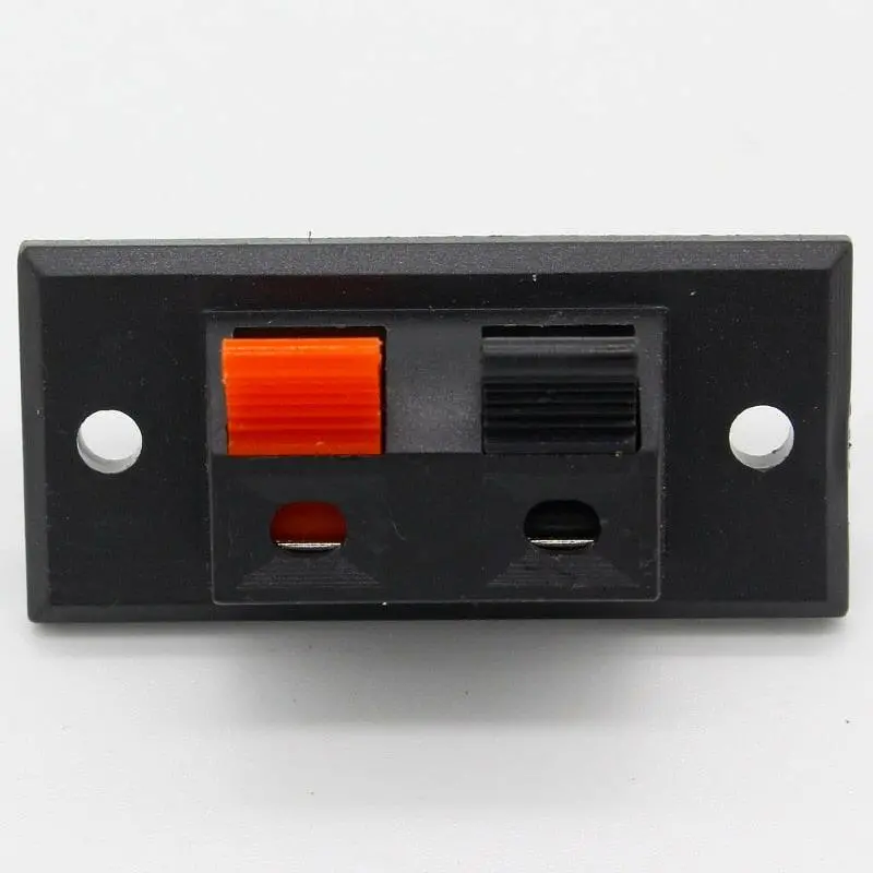 2017 Hot 5 Pcs 2 Positions Connector Terminal Push In Jack Spring Load Audio Speaker Terminals 2
