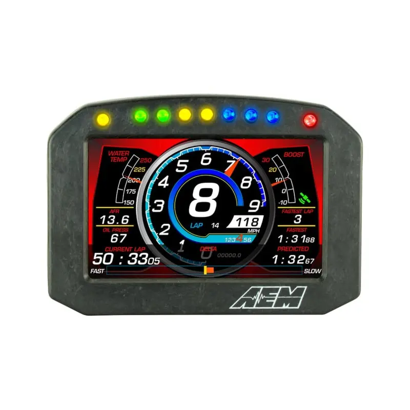 Aem Cd-5Lg Carbon Logging Flush Digital Dash Display W/ Internal 20Hz Gps & Antenna 2