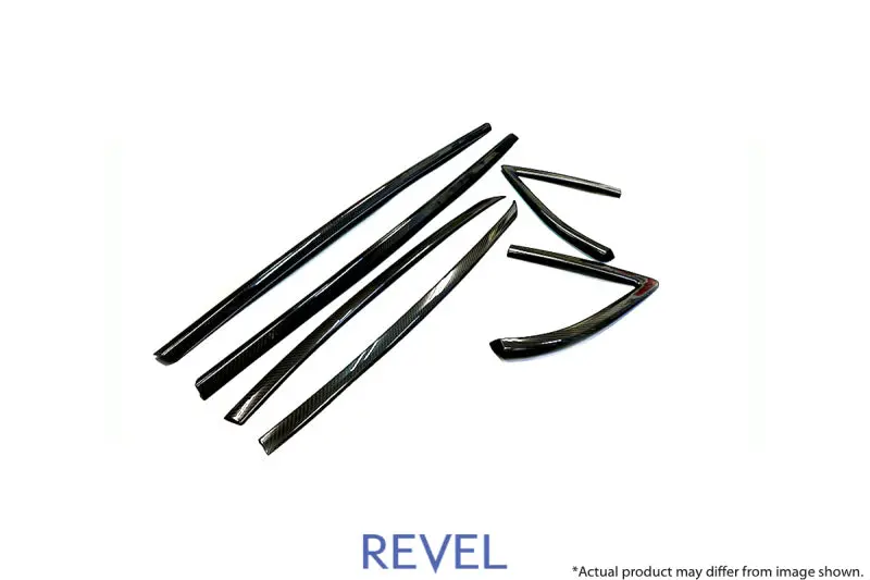 Revel Gt Dry Carbon Door Window Moulding Cover 2020 Toyota Gr Supra - 6 Pieces 1