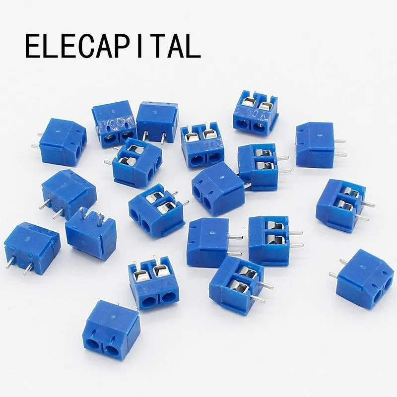 20Pcs Kf301-2P 2 Pin Plug-In Screw Terminal Block Contor 5.08Mm Pitch 1