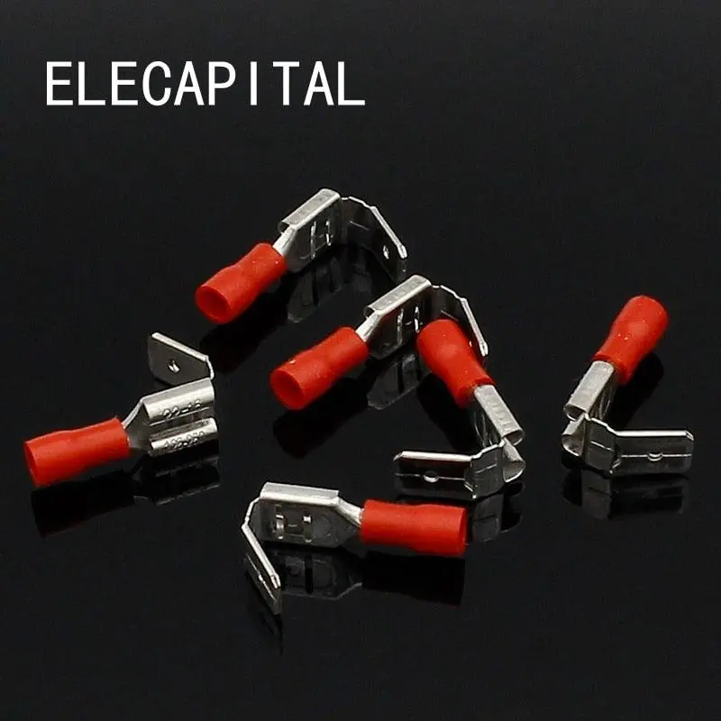 20X Crimping Connectors Piggyback Female Spade Connector Terminals Brass Printed With Sn 1