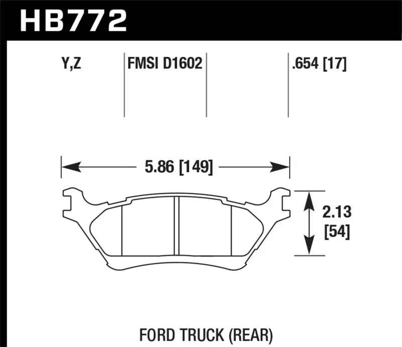 Hawk 2012-2016 Ford F-150 / Full-Size Trucks And Suv - Lts Street Brake Pads 1