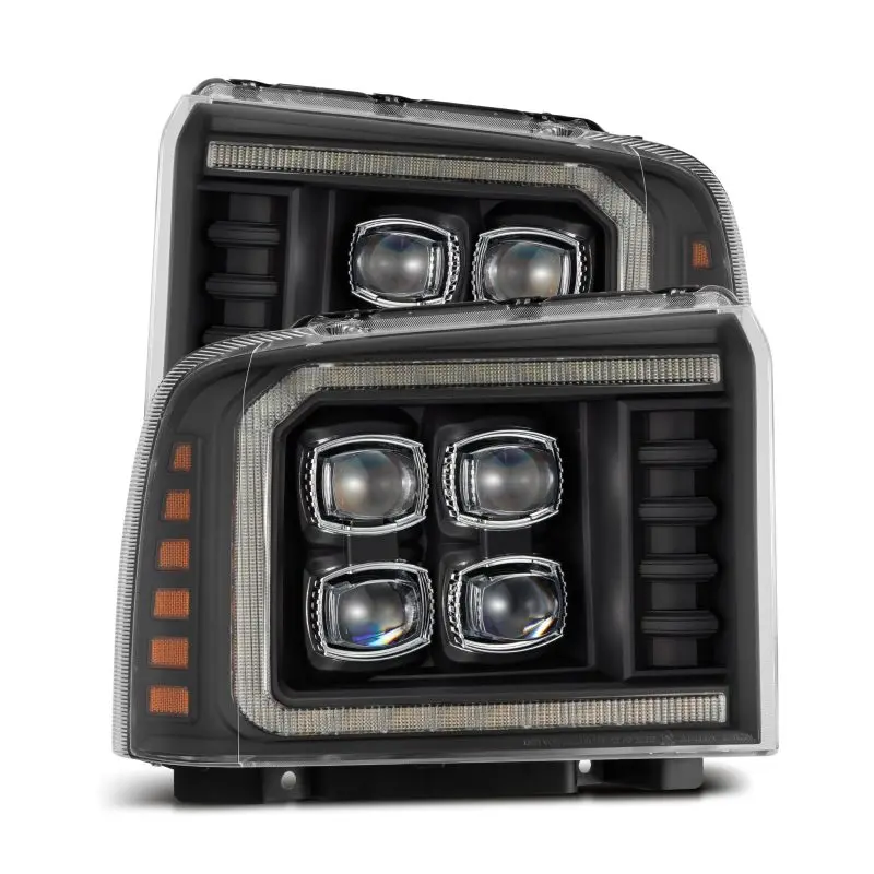 Alpharex 05-07 Ford F250/350/450/550 Super Duty Nova Led Proj Hl Blk W/Actv Light & Seq Sig + Sb Drl 1