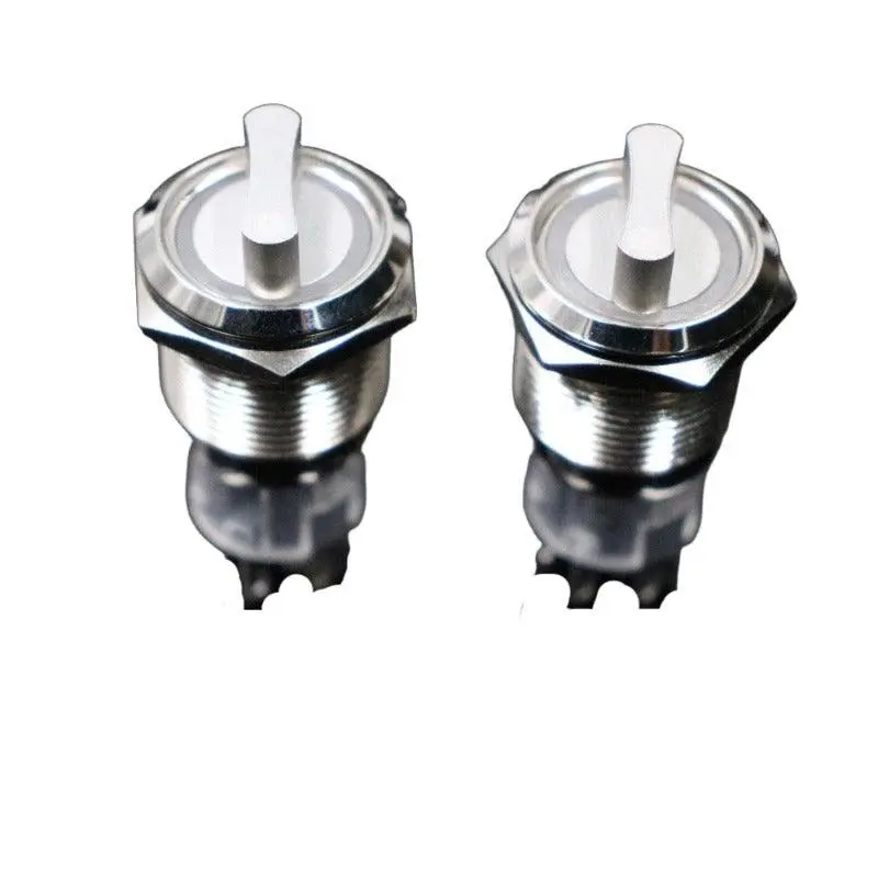 Earu -22Mm 2 3 Position Switch Push Button Switch Dpdt Illuminated Metal Selector 1