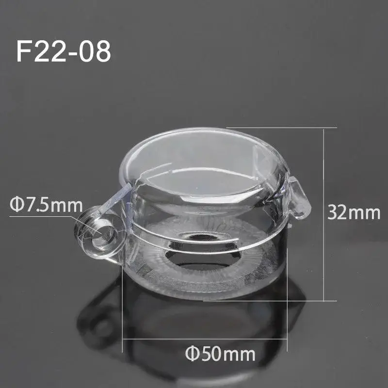 22Mm 25Mm 30Mm Mounting Hole Emergency Stop Button Cover Mushroom Head Protection Cover Dust Ring Plastic Fittings Diameter 55Mm 9