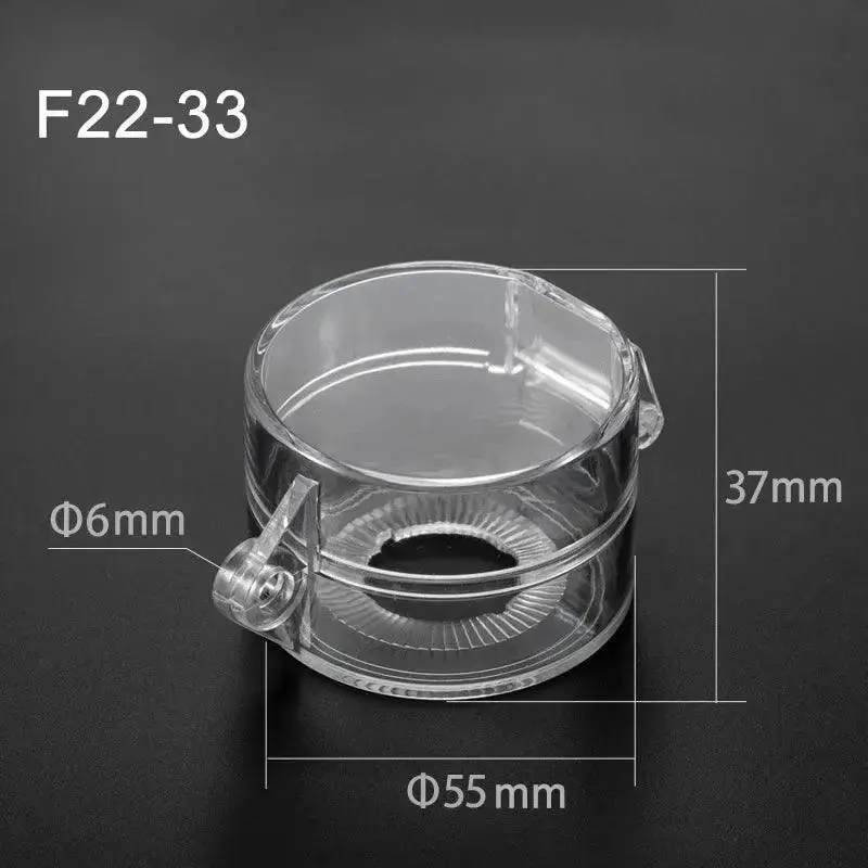 22Mm 25Mm 30Mm Mounting Hole Emergency Stop Button Cover Mushroom Head Protection Cover Dust Ring Plastic Fittings Diameter 55Mm 10