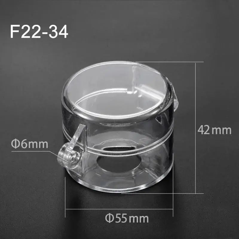 22Mm 25Mm 30Mm Mounting Hole Emergency Stop Button Cover Mushroom Head Protection Cover Dust Ring Plastic Fittings Diameter 55Mm 12