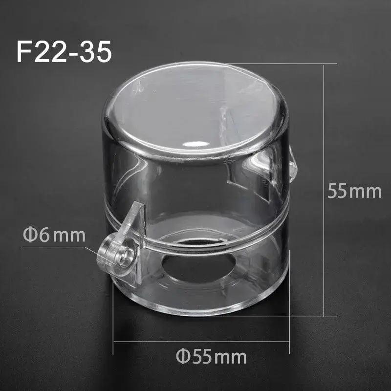 22Mm 25Mm 30Mm Mounting Hole Emergency Stop Button Cover Mushroom Head Protection Cover Dust Ring Plastic Fittings Diameter 55Mm 11