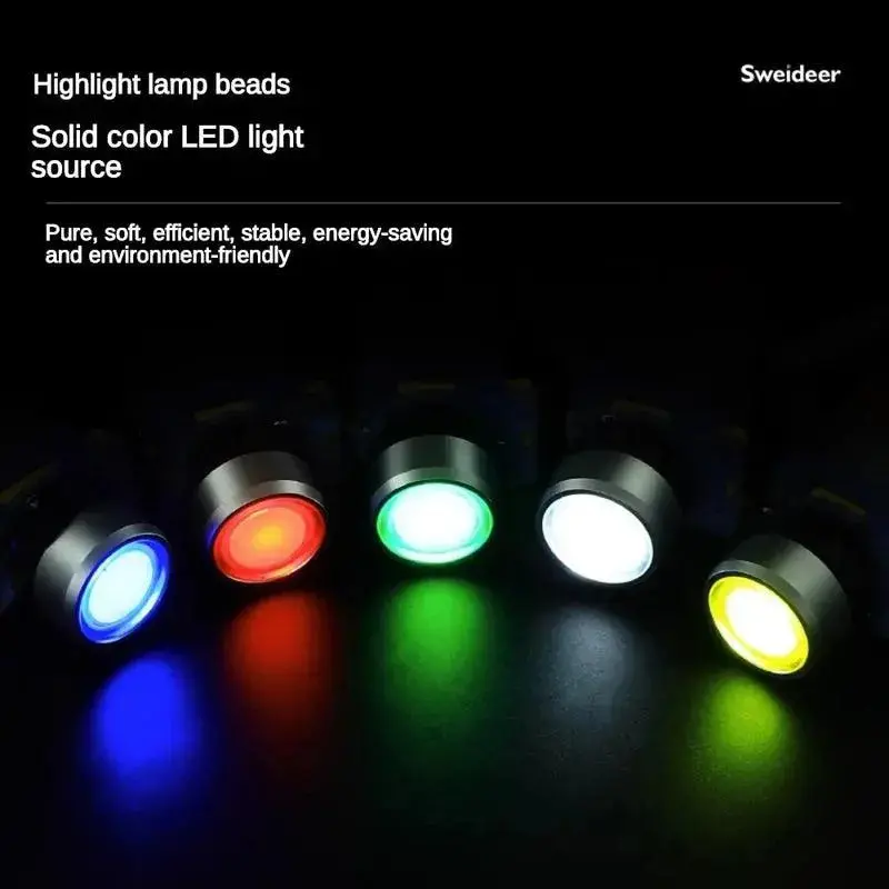 22Mm Waterproof Push Button Switch With Led Momentary Reset Self Locking Power Button Switch With Light 6V 24V 380V 10A 2No 2Nc 4
