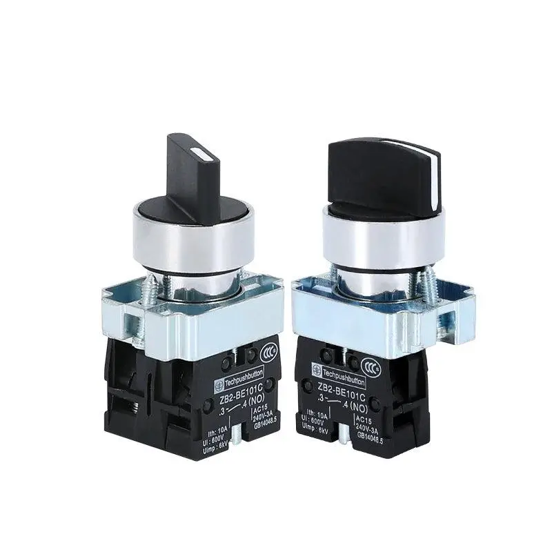 22Mm Xb2-Bd21 Bd23 Bd25 Bd33 Bd45 Bd53 1No/2No/1No1nc 2/3 Position Self Locking / Self Resetting Selector Knob Switch 1
