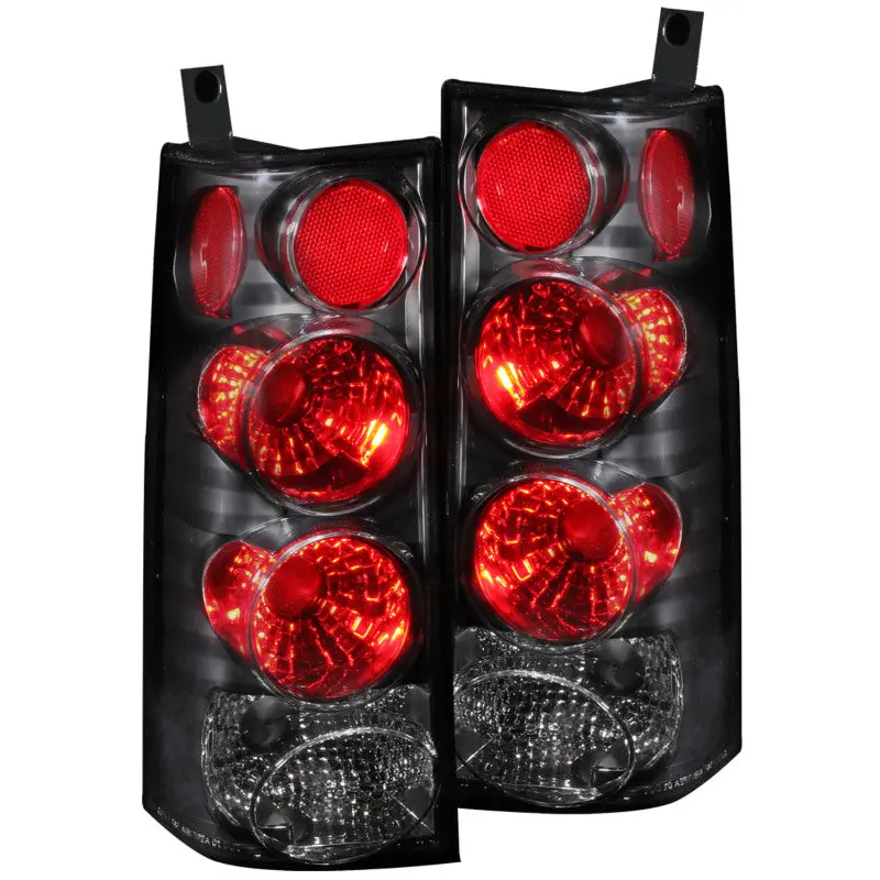 Anzo 2003-2015 Chevrolet Express Taillights Black 1