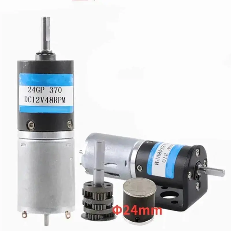 24Gp-370 Planetary Gear Motor Dc 6V 12V 24V Reducer Speed Pwm Controller 1