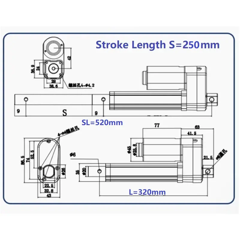 Linear Actuator with Hall Effect Encoder – Precision Position Feedback for Automation Systems - Image 24
