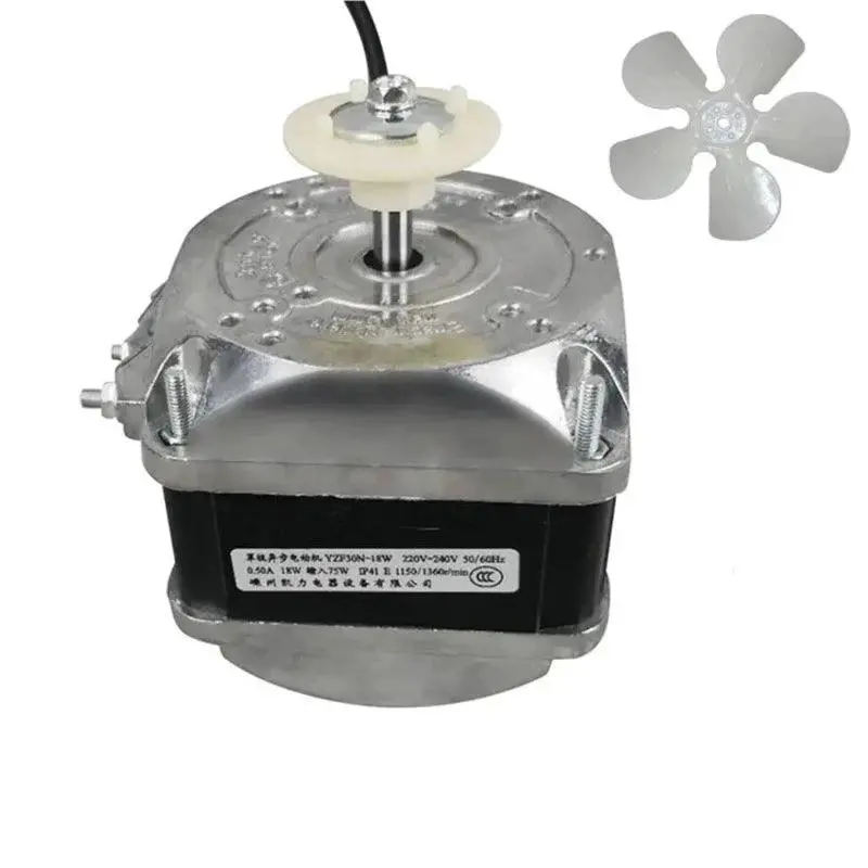 25W 30W 40W Refrigerator Freezer Cooling Motor Fan Ac 220V 1300Rpm Condenser Cover Pole Asynchronous Motor Fan Engine 1