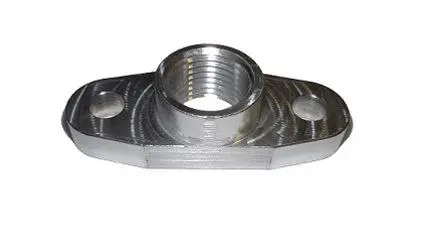 Torque Solution Billet Oil Drain Flange W/ Integrated -10 Flare: Universal T3/T4 & Pte Turbos 1