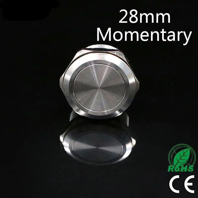 Earu -28Mm Stainless Steel Momentary Push Button Switch 1