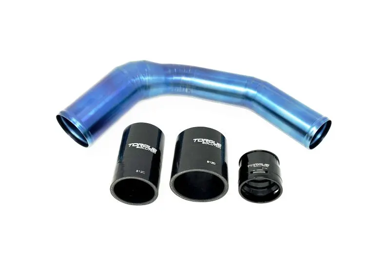 Torque Solution 2022+ Subaru Wrx / 19-23 Subaru Ascent Titanium Top Mount Charge Pipe - Burnt Blue 1