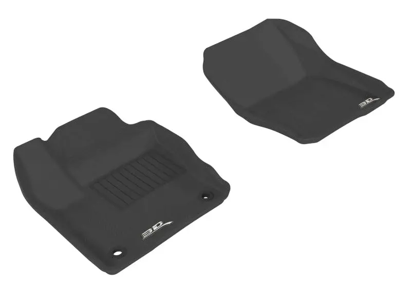 3D Maxpider 2012-2018 Ford Focus Kagu 1St Row Floormat - Black 1