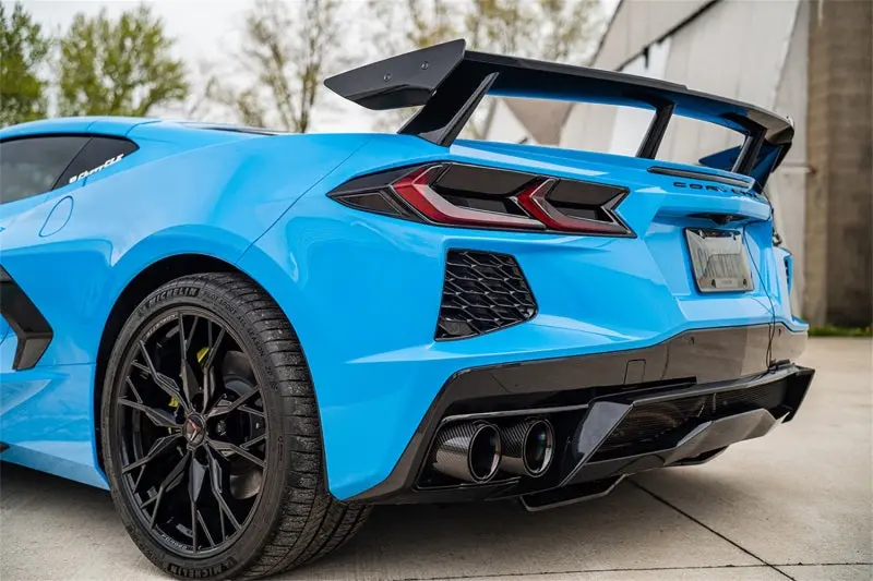 Corsa 20-25 Chevrolet Corvette C8 Rwd 3In Valved Cat-Back W/Afm W/4.5In Carbon Fiber Black Pvd Tips 2