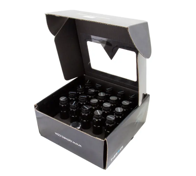 Nrg 700 Series M12 X 1.5 Steel Lug Nut W/Dust Cap Cover Set 21 Pc W/Locks & Lock Socket - Black 2