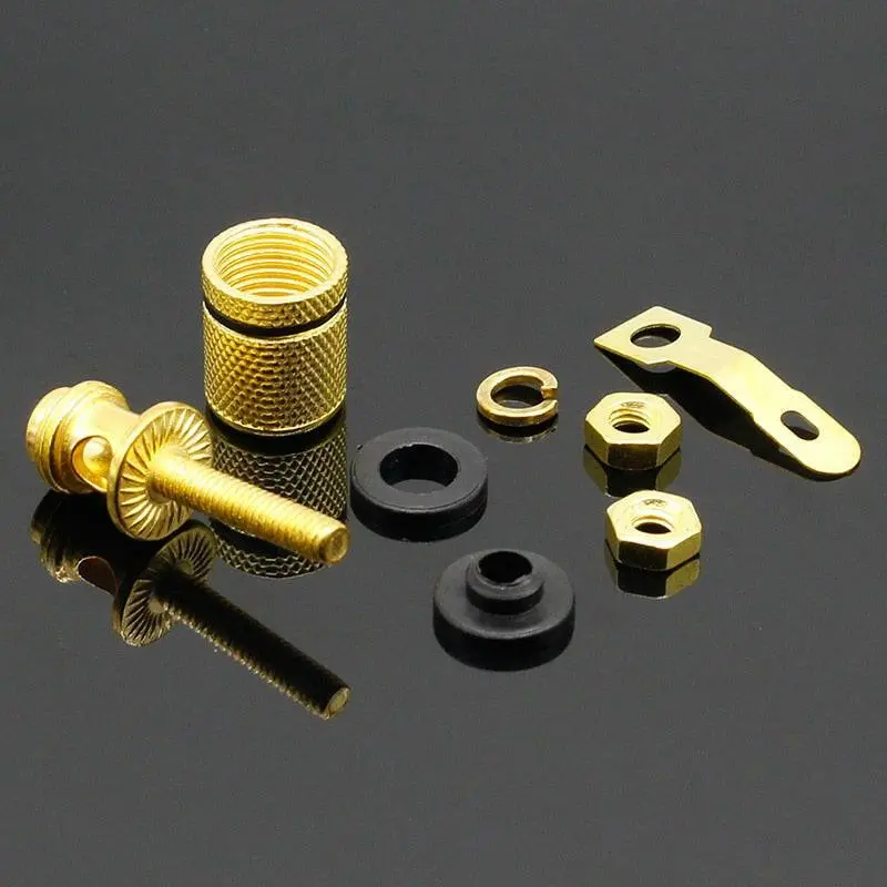 2Pcs Gold Plated Amplifier Speaker Terminal Binding Post Banana Plug Socket Connector Suitable For 4Mm Banana Plugs 2