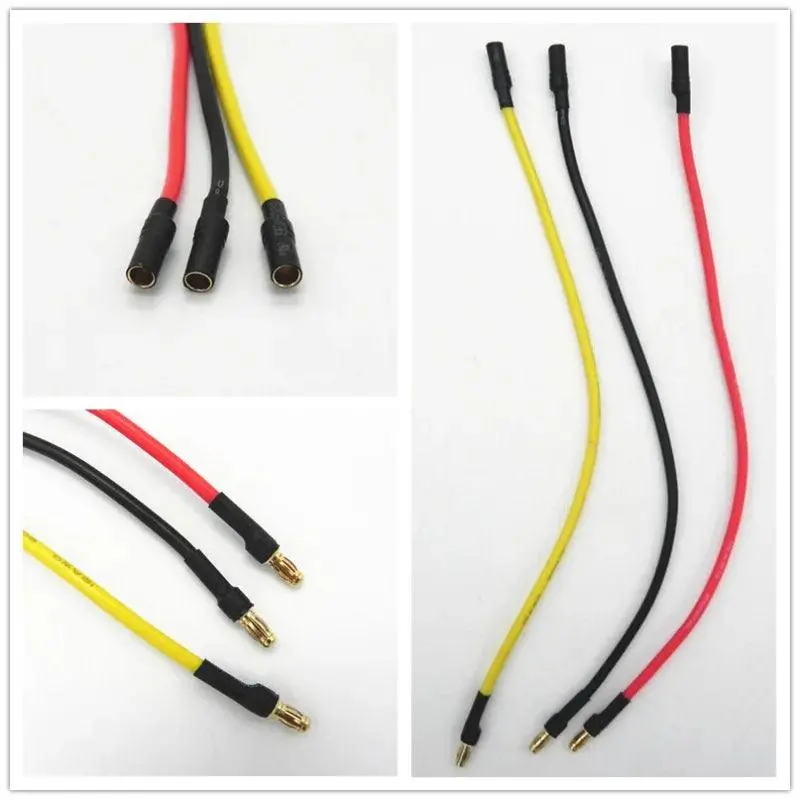 3.5Mm Banana Bullet Female To 3.5Mm Banana Bullet Male Charger Cable Connecotor Adapter 16Awg 150Mm 1
