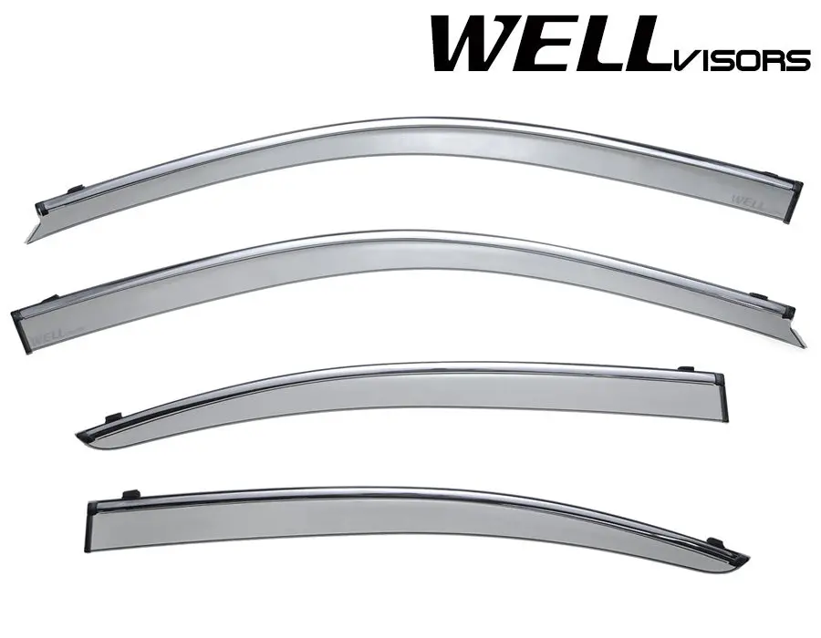 Well Visors Lexus Ls460 07-17 With Chrome Trim 1