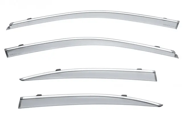 Well Visor For Lexus Gs350 Gs450h Gs200t Gs300 13-20 With Chrome Trim 1