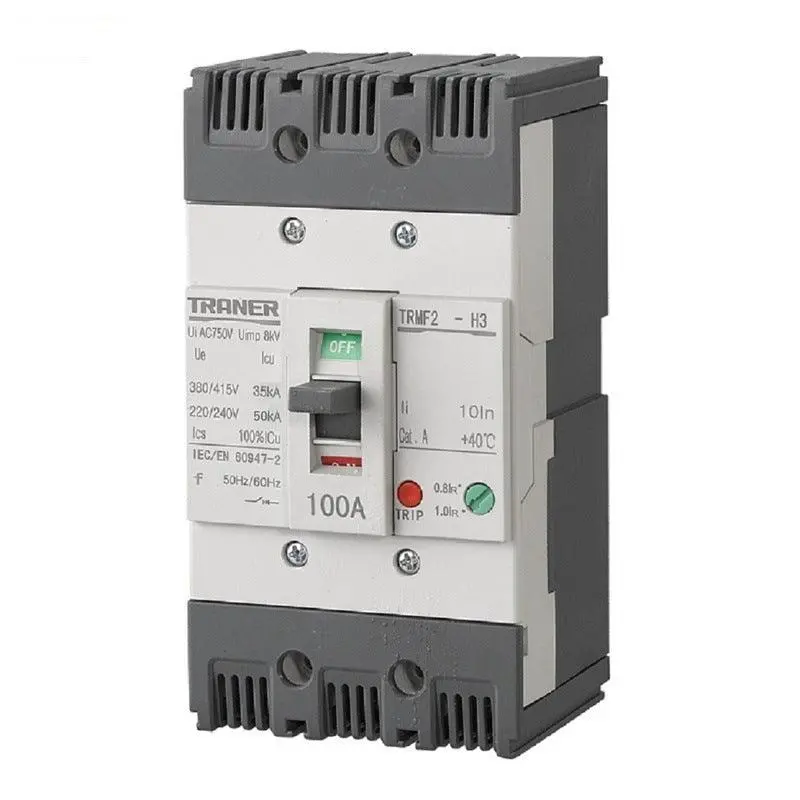 3 ขั้ว Mccb ปรับความร้อน Trmf2-125 400V / 50Ka 3P 15-125A เบรคเกอร์กรณีแม่พิมพ์ 1