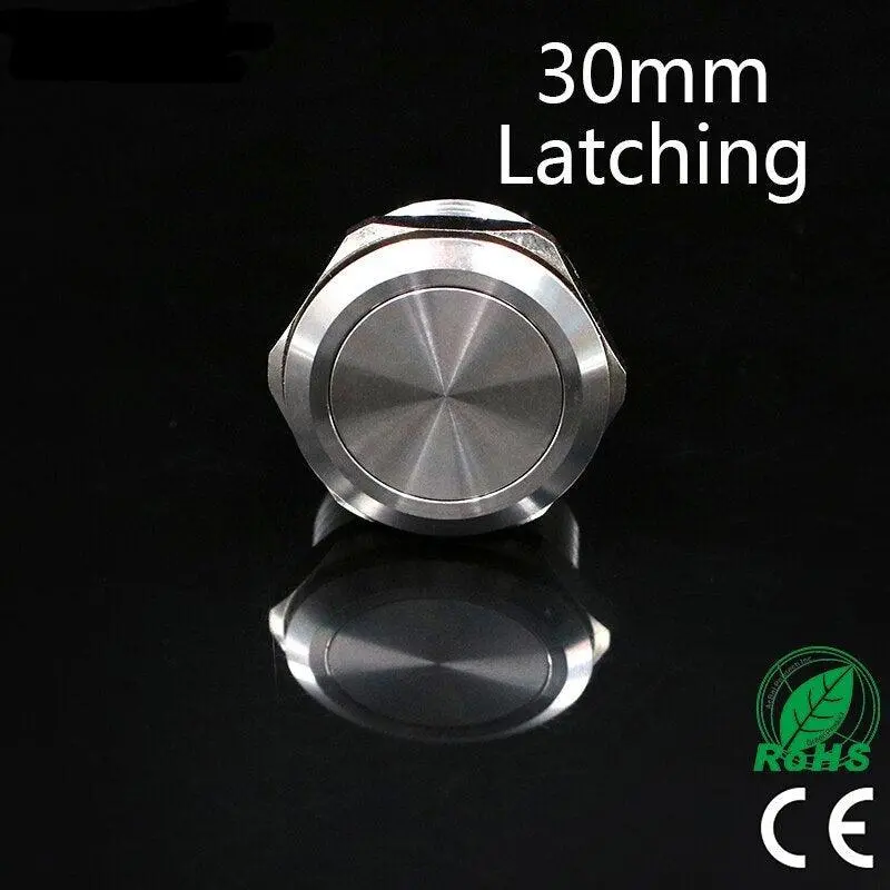 Earu -30Mm Metal Latching Push Button Switch 1