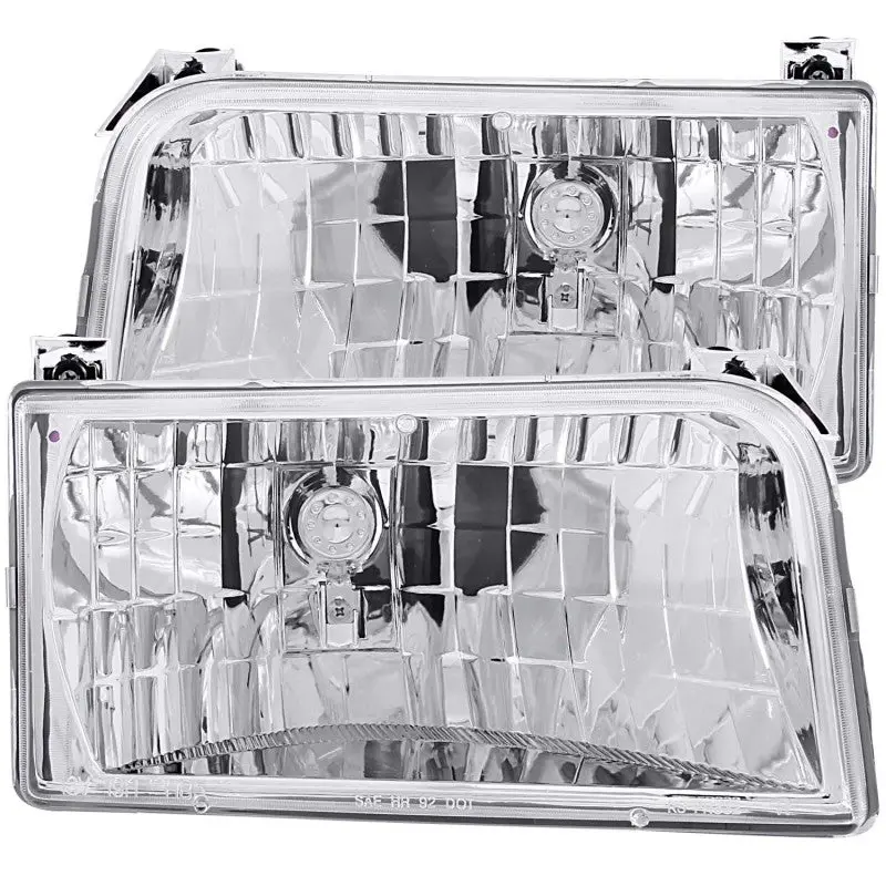 Anzo 1992-1996 Ford F-150 Crystal Headlights Chrome 1