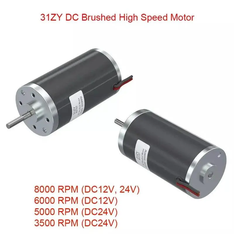 31Zy 15W 12V 24V 3500 5000 6000 8000Rpm High Speed Dc Brushed Micro Motor 1