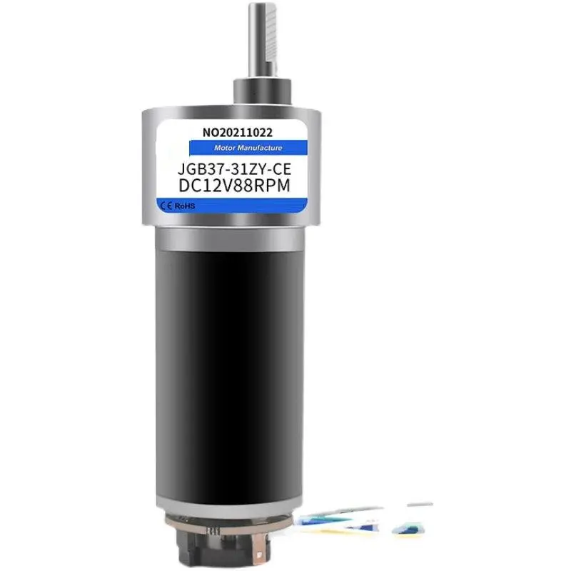 31Zy Dc Gear Motor Encoder 12V 24V Max Torque 108Kg Speed Reducer 10-1270Rpm Metal Gearbox Motor Encode Electric Engine Model 1