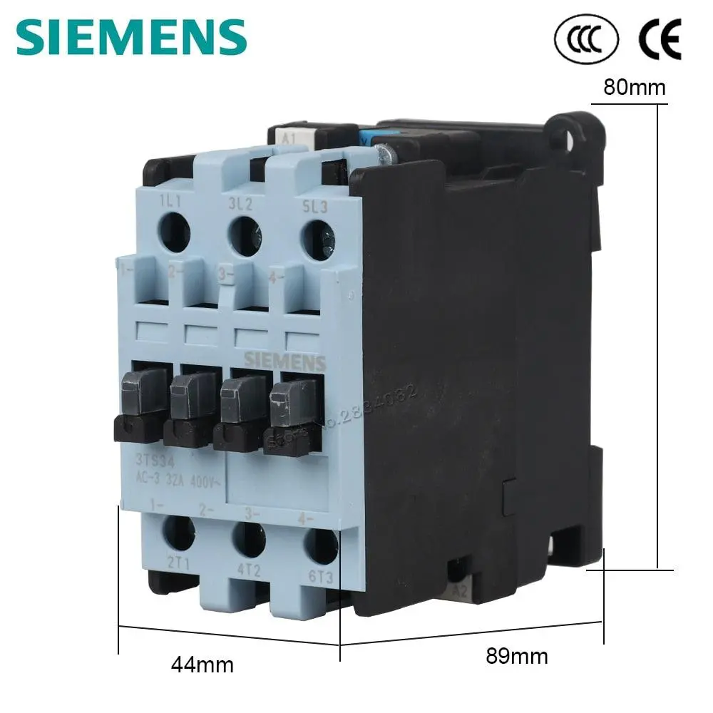 32A Ac Contactor 220V 50/60Hz Coil Voltage Ac 24V 110V 220V 380V Contactor 3Ts34 00-0Xm0 Siemens 1