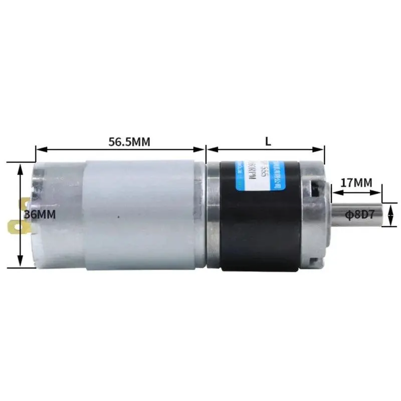 36-555 Max 100Kg.Cm High Torque Planetary Gear Motor Adjustable Speed Reversed Dc 12V 24V Gearmotor 1