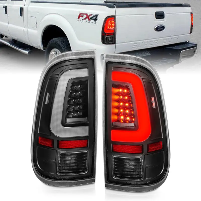 Anzo 2008-2016 Ford F-250 Led Taillights Black Housing Clear Lens (Pair) 1