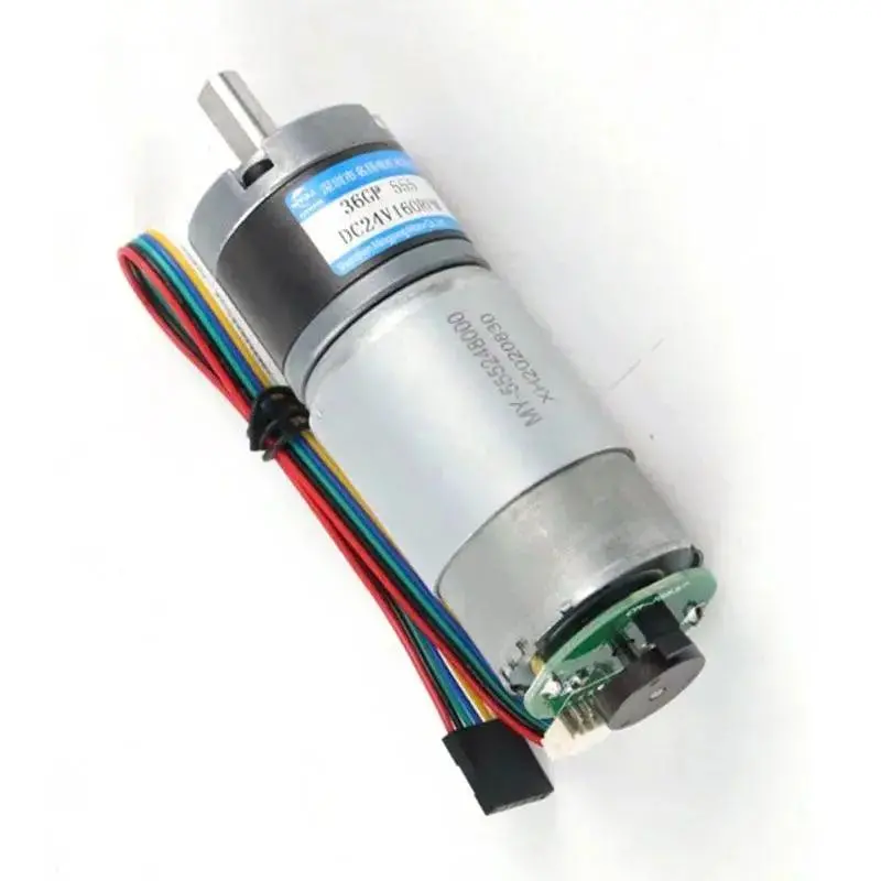 36Mm 555 Planetary Gear Motor Encoder Dc 12V 24V Speed 11-1540Rpm Coding Signal Feedback High Torque 100Kg Metal Gearbox Moter 1