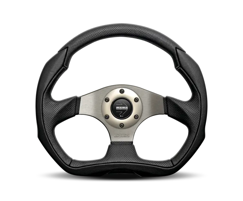 Momo Eagle Steering Wheel 350 Mm - Black Leather/Anthracite Spokes 1