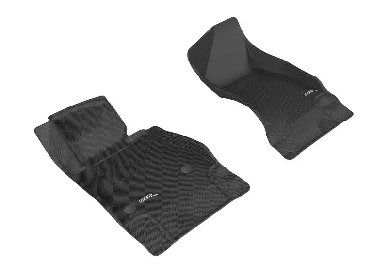 3D Maxpider 2016-2020 Chevrolet Camaro Kagu 1St Row Floormat - Black 1