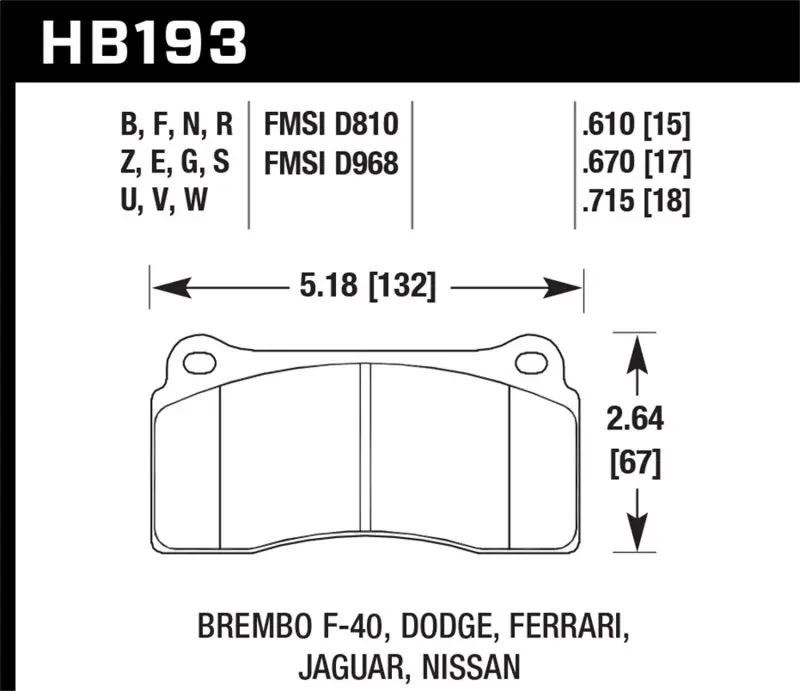 Hawk Rotora Fc4 Dtc-60 Race Brake Pads 1