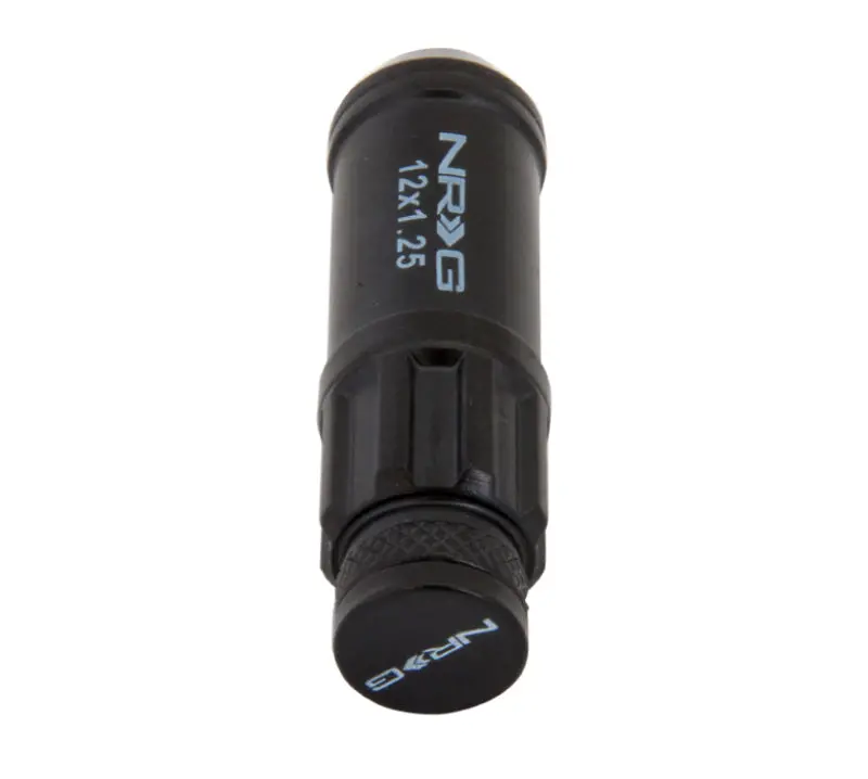 Nrg 700 Series M12 X 1.25 Steel Lug Nut W/Dust Cap Cover Set 21 Pc W/Locks & Lock Socket - Black 2