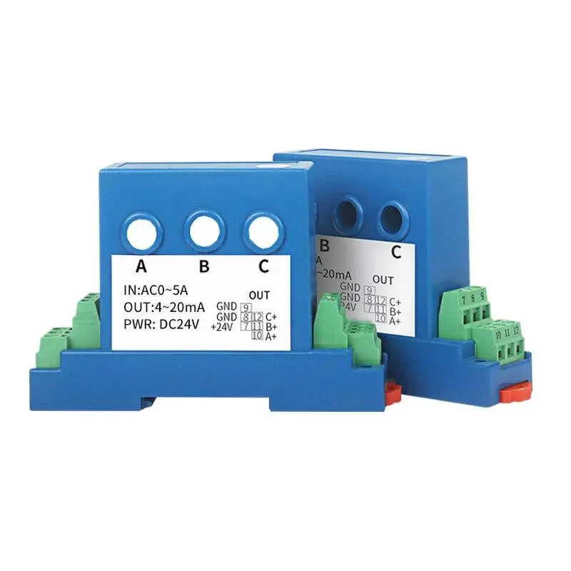 4-20Ma 0-5V 0-10V Analog Output Perforated Three Phase Ampere Signal Transducer 1