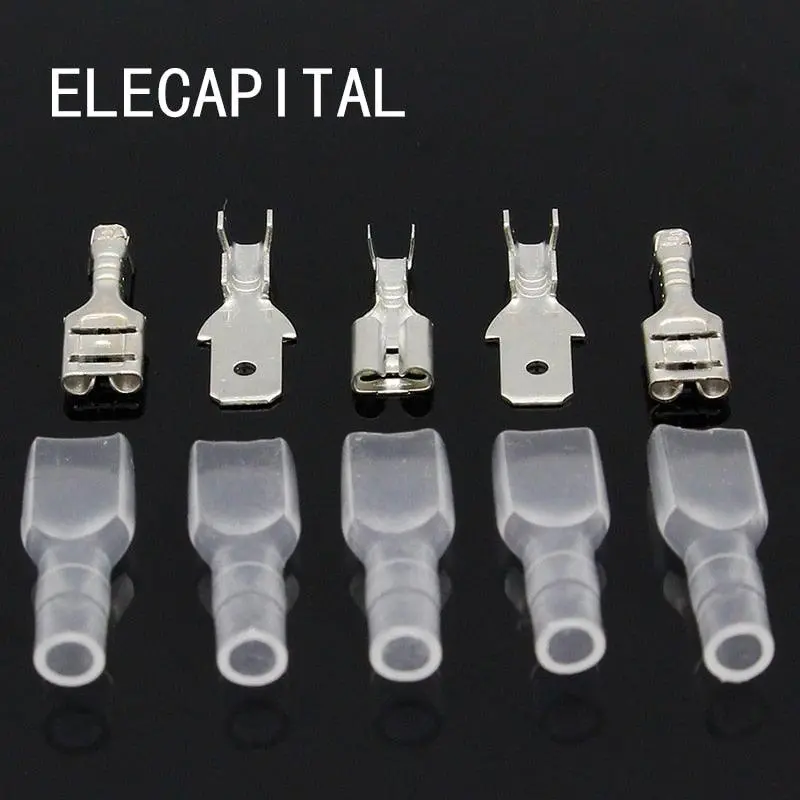 4.8Mm Crimp Terminal Female Spade Connector + Male Spade Connector+ Case 1