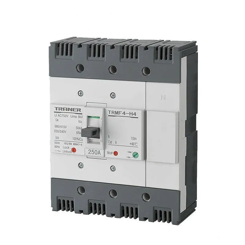 4 Pole Mccb Trmf4-250 415V/37Ka 4P 100-250A Mould Case Circuit Breaker 1